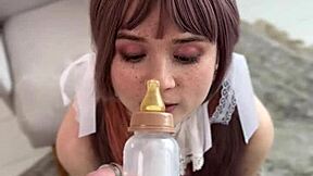 delicious reward for the cute nerd babe