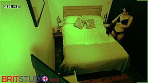 voyeur couple having fun at the party in airbnb