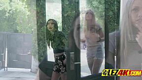 Big lesbian foursome starts soft but gets heavy with oral and pussy play