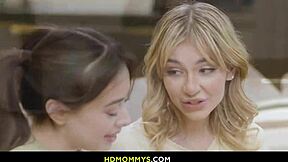 mommys girl stop fucking all our stepmoms in pigtails threesome with cunilingus and face sitting.