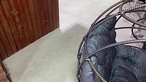 sexy teen masturbates clit in public panties and assfucking pov