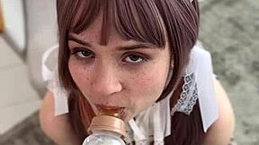 delicious reward for the cute nerd babe