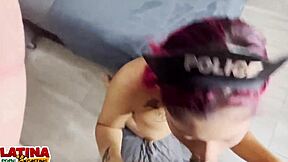 Kali swallows cum from monster cock!