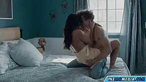 Sweet teen babysitter with big natural tits in college