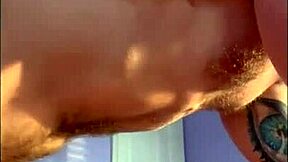 A strong guy passionately cums inside a petite girl's tight pussy in close up view