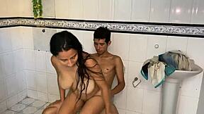 Shower seduction by stepbrother leads to sex