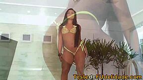 blonde brunette teens blowjob by poolside