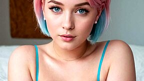 exhibitionist virtual girlfriend mia pink ai generated flashing in bedroom