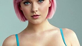 exhibitionist virtual girlfriend mia pink ai generated flashing in bedroom