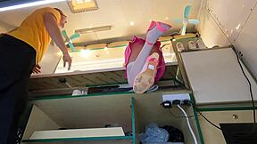 i'm watchin this hot 18 yo brunette chick's upskirt on hidden cam at work