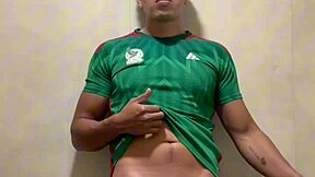 Mexican Footballer Masturbates in Gym Bathrooms Solo