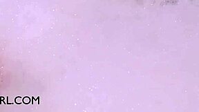 does the enchanting brunette enjoy her sensual bath?