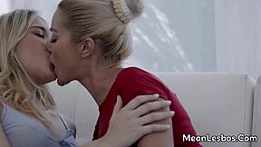 Cherry kiss and sophia sterling, blonde lesbians, kiss tender and perform cunilingus on wet pussy. 'Oh, so moist!'