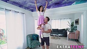 extra small teen pussy pounded by big dicked stud in hardcore bent over blowjob pov 😈