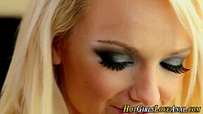 Petite teen's ass gets licked and fingered in high definition masturbation scene.