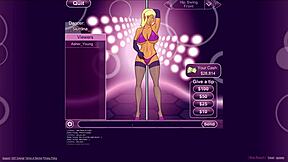 Busty stripper's private jet dance