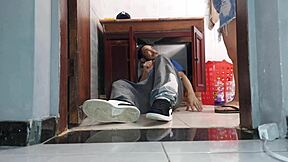 Cuckold Wife Receives Neighbor Plumber In Miniskirt Without Panties!