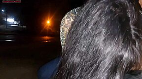 I risk flashing my big cock to the woman at the bus stop. She responds with a blowjob.