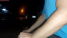 I risk flashing my big cock to the woman at the bus stop. She responds with a blowjob.