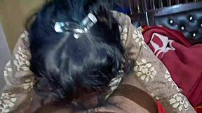 Does she moan in Hindi while riding?