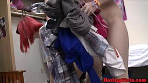 redhead lesbians get dildofucked during sorority hazing