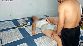 stepsister came to clean my room while stepfather renovated the backyard