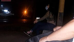 I risk flashing my big cock to the woman at the bus stop. She responds with a blowjob.