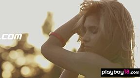 Emily Rise strips naked among cacti