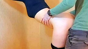 stranger fucks slim brunette with tight tits 😍