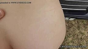 Stranded Teen Fucked On Car Hood In Public POV