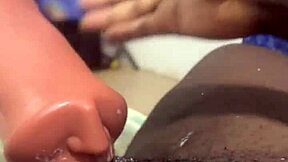 huge black dick creams throat toy 😍