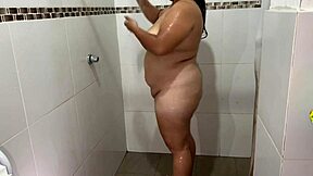 hidden camera while neighbor bathes touches herself