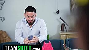 babysitter turned 18 gets spanked and bent over