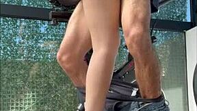 Argentine stepsister sucks dick in the gym