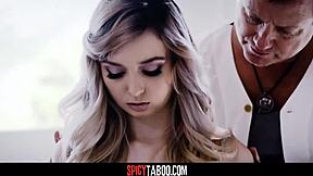 blonde american teen rides in cowgirl with step-uncle.