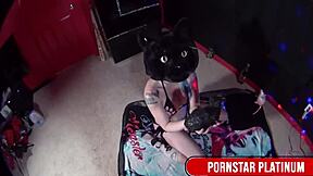 I, Slink Andrews, gets my huge cock pleasured by Leya Falcon so good