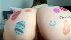 Cute Teen Olivia Bay Is A Easter Bunny With Wet Pussy 🐰