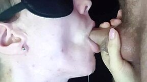 Close Up View Of Wife Sucking Dick With Sloppy Blowjob And Facial