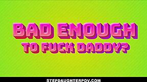 Daisy Phoenix as tiny teen stepdaughter fucks stepdad for concert tickets in POV