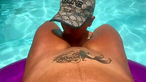 Are you the lucky stranger massaging my wet pussy in the pool?