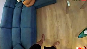 Stepmother's Naked Ass Excites Me, Want To Cum In Mouth On Sofa