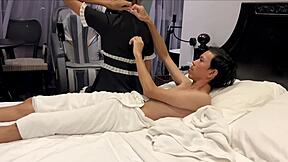 Asian maid do her job as well