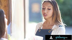 Beautiful girl says, 'Finger my pussy hard after those flowers'