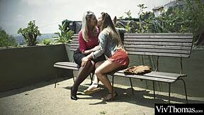 gorgeous lesbians in stockings make love 😍