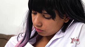 young latina students ditch reading for passionate fucking?