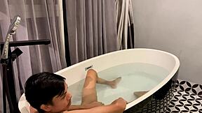 Asian maid do her job as well