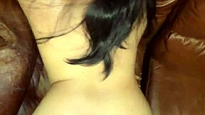 pretty thai teen takes big white cock doggystyle.