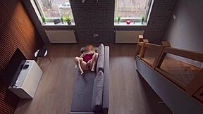 Roommate catches me masturbating, I continue