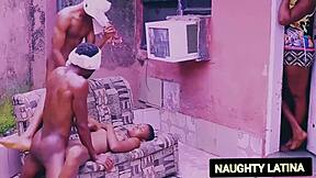 amateurs engage in hardcore session, making the hot latina cum twice