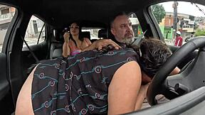 casada entra na carona escondida do marido enquanto ele esta no trabalho - leticia gomes